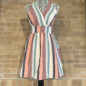 American Eagle Halter Style Sundress Striped Size Medium